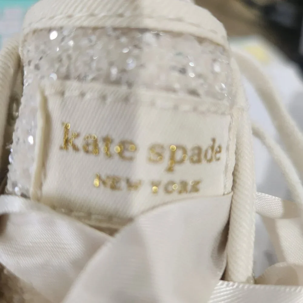 Kate Spade x Keds truly all over glitter sneakers Ivory/Cream Size 9 - Picture 12 of 13